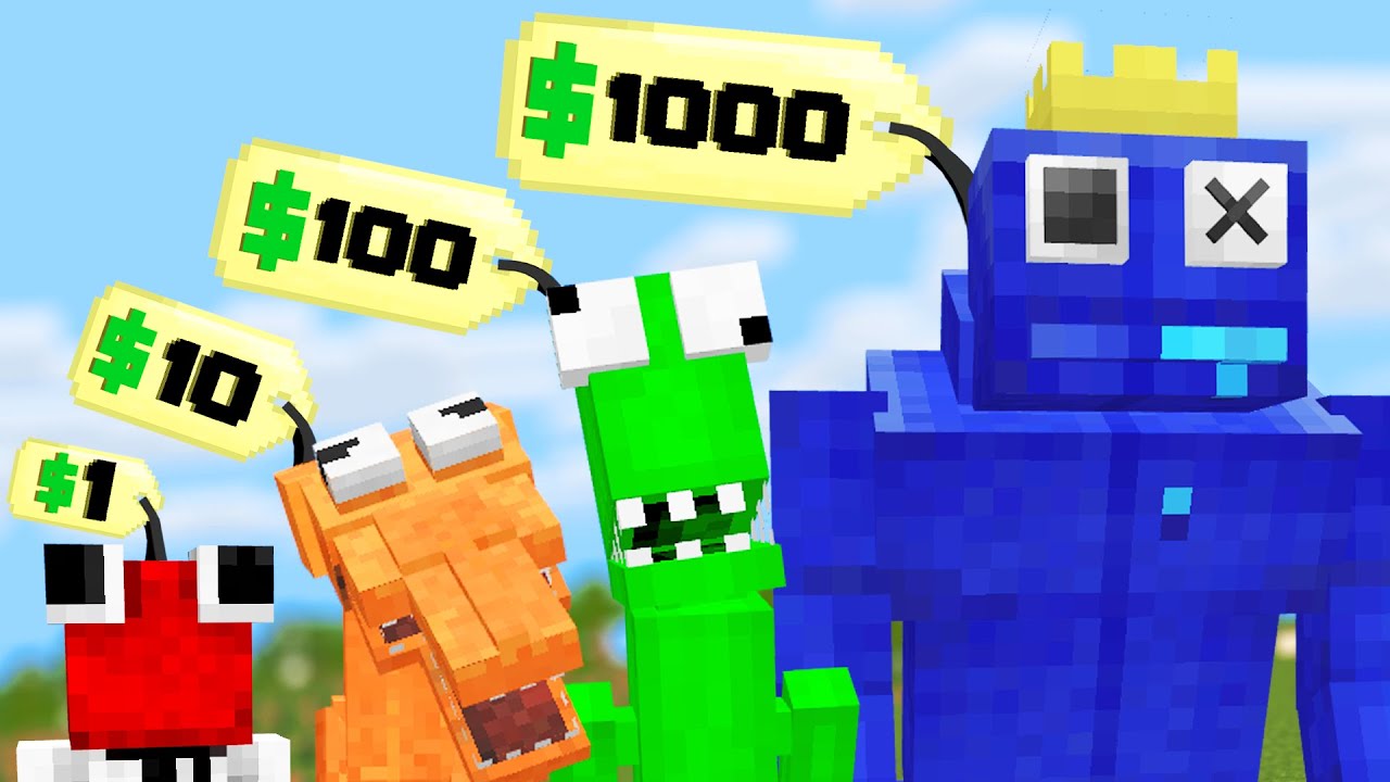 Minecraft but I can Hire Rainbow Friends Minecraft videos