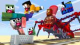 Monster School VS TRAIN FROM OHIO CHOO CHOO CHARLES VS TRAIN SCHOOL & THOMAS – Minecraft Animation