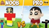 NOOB vs PRO: SHINCHAN BUILD BATTLE in Minecraft with @ProBoiz95