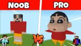 NOOB vs PRO: SHINCHAN BUILD BATTLE in Minecraft with @steel-wing
