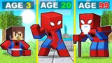 Surviving 99 Years As SPIDERMAN In Minecraft!
