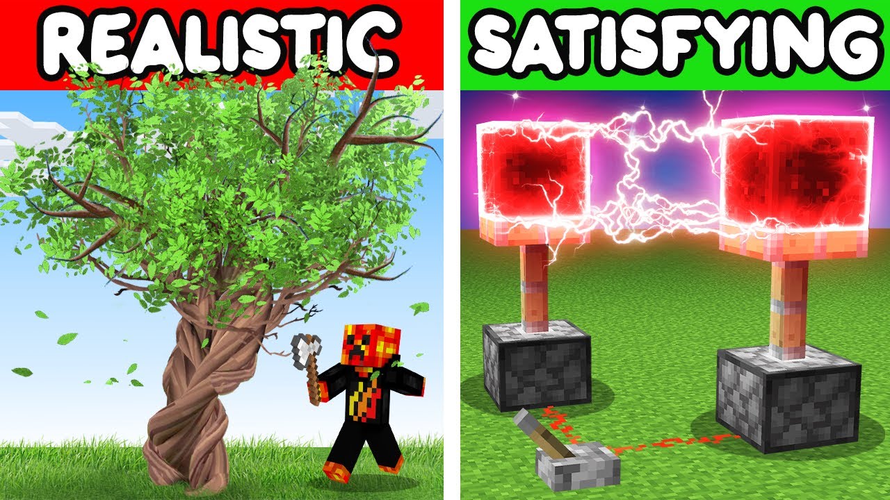 Ultra Realistic Vs Most Satisfying In Minecraft Minecraft Videos Ultra Realistic Vs Most Satisfying In Minecraft Minecraft Videos