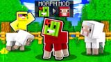 Using MORPH MOD To CHEAT In Minecraft Hide and Seek!