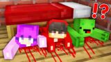 Who DRAGGED Cash and Nico and Zoey Under the Bed in Minecraft? – Maizen JJ and Mikey