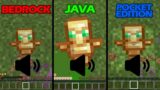 sounds of minecraft JAVA vs BEDROCK vs POCKET EDITION