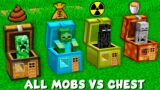 ALL MOBS vs CHEST HOUSE in Minecraft ! ALL MOB BUILD HOUSE !