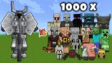 FERROUS WROUGHTNAUT vs Minecraft Mobs x1000