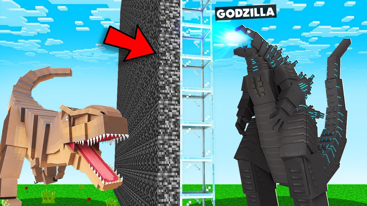 I Summoned GODZILLA In Minecraft Mob Battle !!! - Minecraft videos