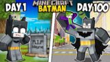 I Survived 100 Days as BATMAN in Minecraft