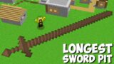 I found THE LONGEST SWORD PIT in Minecraft ! WHERE WILL THIS PASSAGE LEAD ME ?