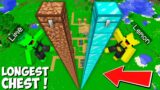 LEMON and LIME FOUND A LONGEST DIAMOND VS DIRT CHEST in Minecraft ! NEW SECRET LONG CHEST !