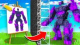 MOB BATTLE, But What I Paint Comes To Life in Minecraft!!