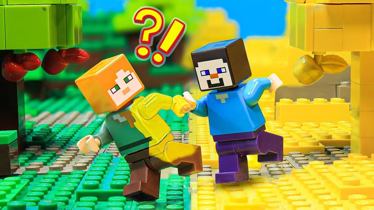 Minecraft but Everything I touch turns to GOLD - LEGO Minecraft ...