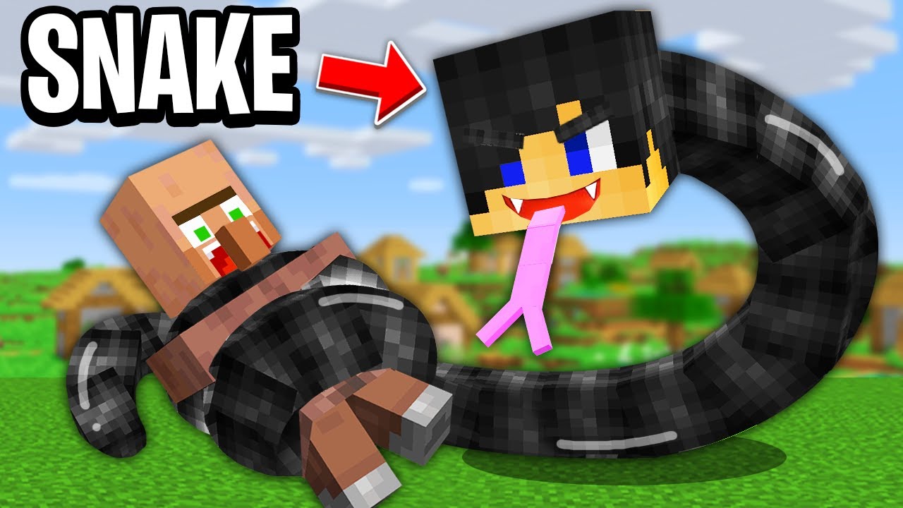 Minecraft but You turn into a SNAKE! - Minecraft videos