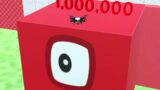 NumberBlocks FLYING to a MILLION on a police DRONE in MINECRAFT