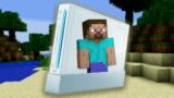 Playing "Minecraft" on the Nintendo Wii!