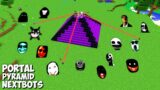SURVIVAL PORTAL PYRAMID BASE VS JEFF THE KILLER 100 NEXTBOTS in Minecraft – Gameplay – Coffin Meme