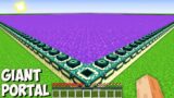This is THE BIGGEST NETHER END PORTAL in Minecraft! I found SECRET GIANT END NETHER PORTAL!