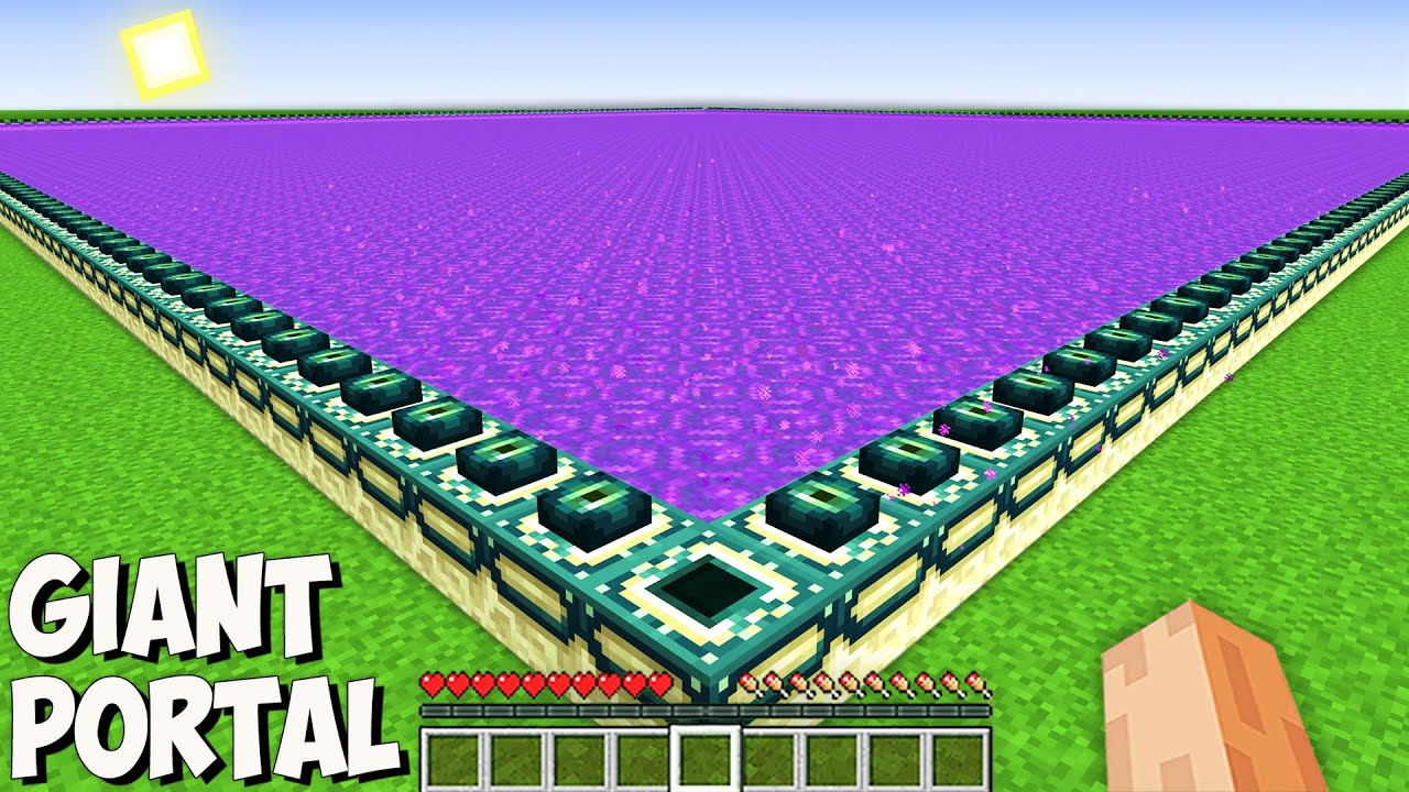 This is THE BIGGEST NETHER END PORTAL in Minecraft! I found SECRET ...