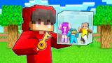 Trapping Friends in a 100% TINY BOX in Minecraft!