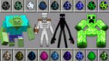 What if You Spawn ALL ZOMBIE CREEPER ENDERMAN SKELETON BATTLE Minecraft Different Army Battle