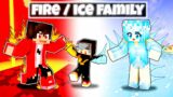 Adopted by a FIRE / ICE FAMILY in Minecraft! (Hindi)
