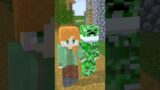Creeper Girl is scared of Cats, but Cute – minecraft animation #shorts
