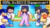 GIRL in an ALL BOYS Minecraft Sleepover!