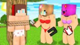 GIRLS TIED UP MAIZEN TO TREE and TOOK OFF CLOTHES – Funny Story in Minecraft(JJ and Mikey TV)