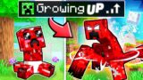 GROWING UP as a CREEPER in Minecraft!