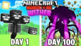 I Survived 100 DAYS as a WITHER in Minecraft Hardcore World… (Hindi) || AB