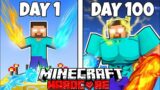 I Survived 100 Days as a ELEMENTAL HEROBRINE in Minecraft Hardcore… (Hindi)