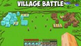 I look this DIAMOND vs DIRT VILLAGE Battle in My Minecraft World !!! New Secret Sand Village !!!