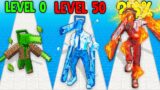 Monster School: Grass Chainsaw Man vs Ice vs Fire Superhero Runner Game Play – Minecraft Animation