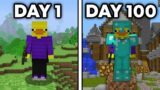 Surviving 100 Days in Minecraft Alpha