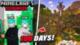 We Survived 100 Days in a 1×1 BORDER in Minecraft!