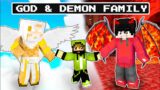 Adopted by a GOD / DEMON FAMILY in Minecraft! (Hindi)