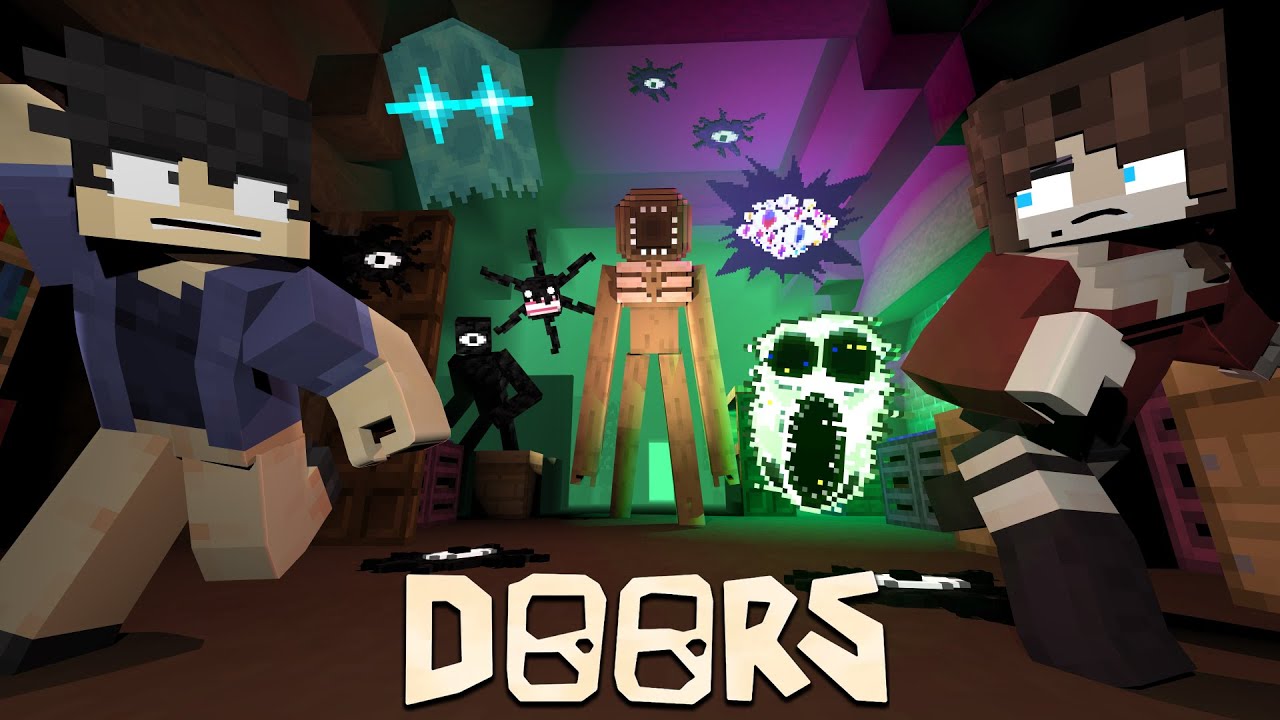 Doors FULL MOVIE Minecraft & Roblox Animation (Full part) Minecraft