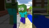 Good Baby Zombie  and poor dog -baby zombie minecraft animation -monster school #minecraft  #shorts