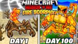 I Survived 100 Days as a FIRE SCORPION in HARDCORE Minecraft!