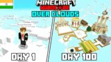 I Survived 100 Days in Clouds Only World Minecraft Hardcore(hindi)