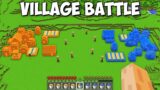 I look this LAVA Village vs WATER Village Battle in Minecraft !!! Secret New Elemental Village !!!