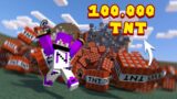 Ledakin 100.000 TNT Di Minecraft #SHORTS