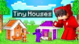 Mia vs Luke TINY House Battle in Minecraft!
