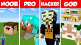 Minecraft Battle: NOOB vs PRO vs HACKER vs GOD: INSIDE HEAD HOUSE BASE BUILD CHALLENGE / Animation