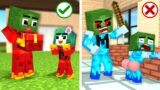 Monster School : Good and Bad Baby Zombie x Squid Game Doll  – Minecraft Animation