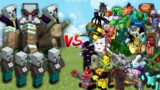 RAID vs MODDED ARMY in Minecraft Mob Battle