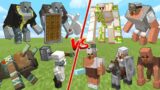 RAID vs VILLAGER in Minecraft Mob Battle