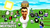 SURVIVAL SKIBIDI TOILET BASE with JEFF THE KILLER ADN 100 NEXTBOTS in Minecraft Coffin meme