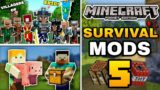 Top 5 Survival mods for minecraft pocket edition | Best Minecraft mods 1.19 + | Criptbow Gaming